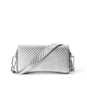 ECCO Pinch Bag Small Silver Metallic Leather Bag